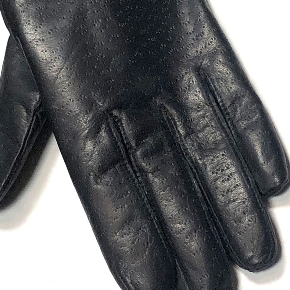 Women's Vintage Leather & Fur Gloves Dainty Elegan - Picture 2 of 4